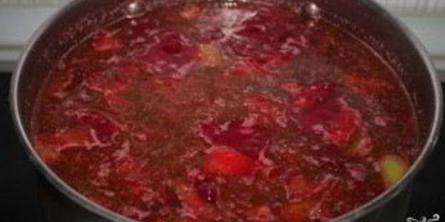 борщ сибирский с мясом