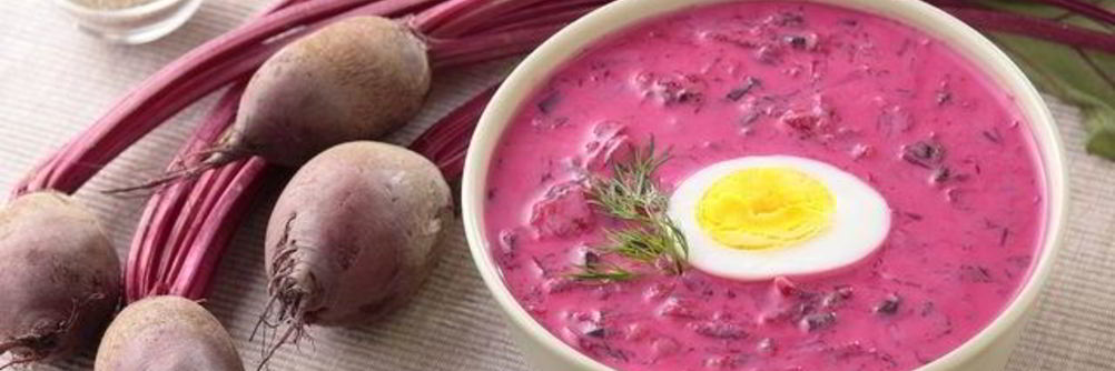 Холодный борщ со свеклой