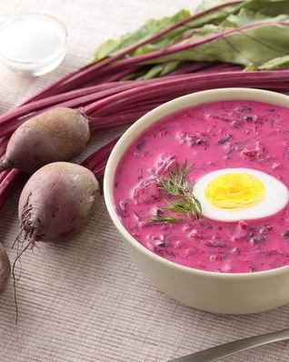 Холодный борщ со свеклой