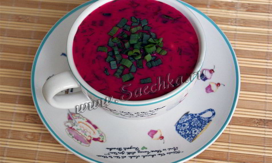 Рецепт литовского холодного борща