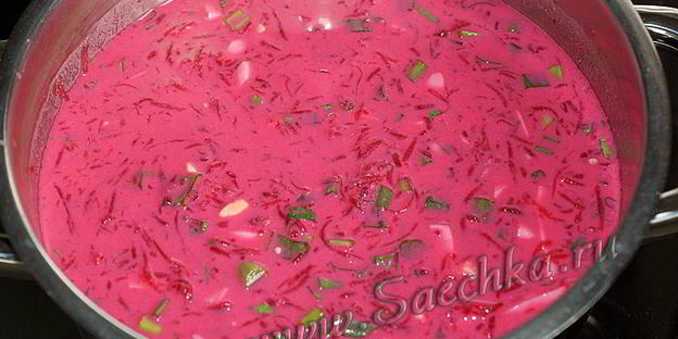 литовский холодный борщ