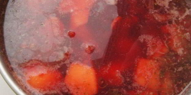 постный борщ с нутом и грибами