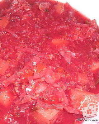 Постный борщ с пшеном без масла