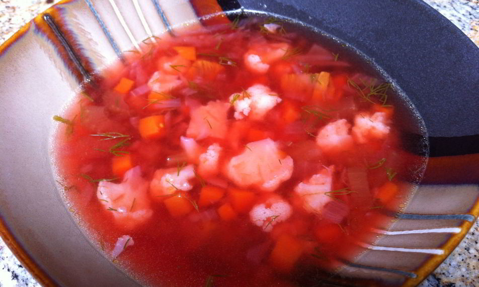 Рецепт постного борща с цветной капустой