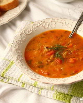 Постный борщ со свеклой