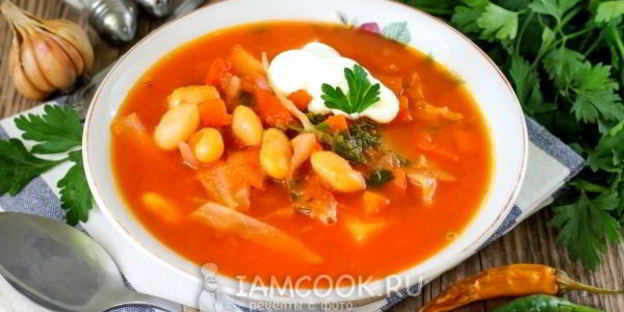 постный борщ в мультиварке