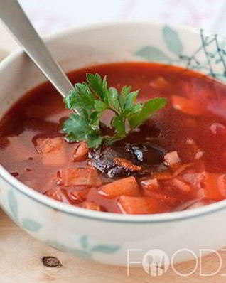 Постный борщ