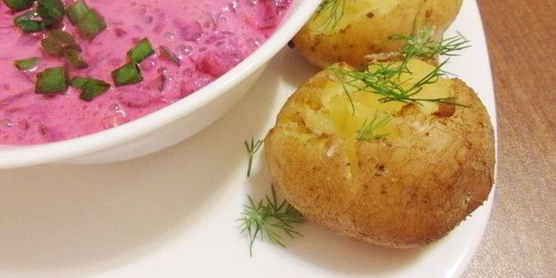 шалтибарщай — холодный борщ по-литовски