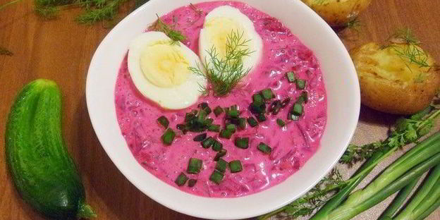 шалтибарщай — холодный борщ по-литовски