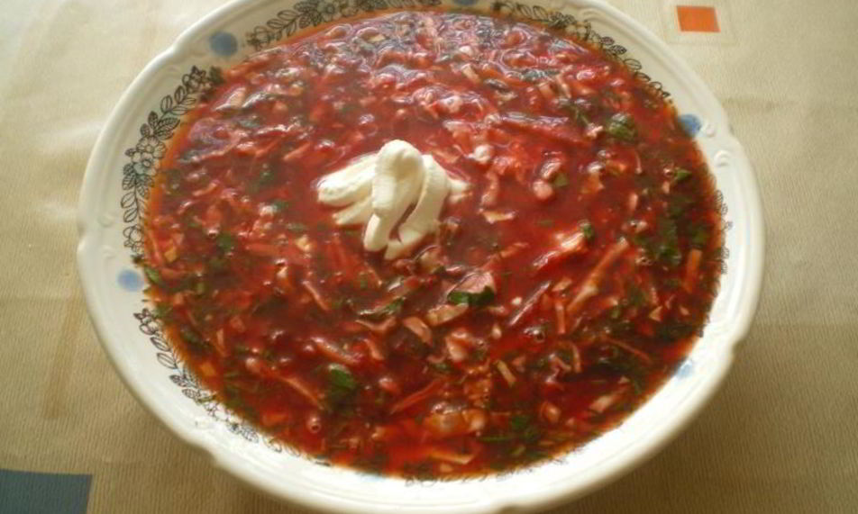 Рецепт украинского борща со свининой и галушками