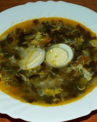 Вкусный зеленый борщ со щавелем