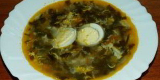 вкусный зеленый борщ со щавелем