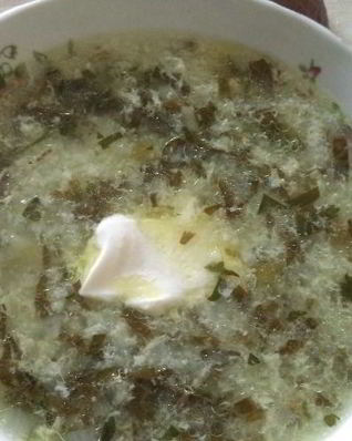 Зеленый борщ без мяса