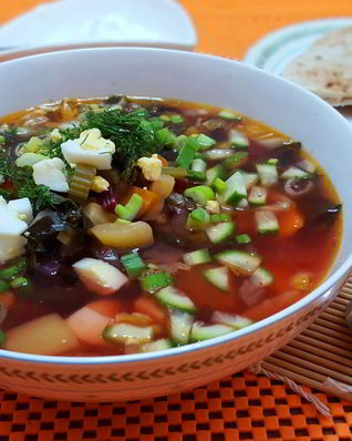 Зеленый борщ без щавеля