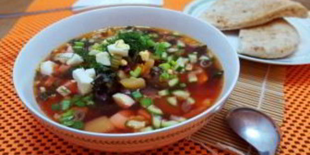 зеленый борщ без щавеля