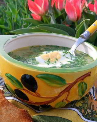 Зеленый борщ на новый лад