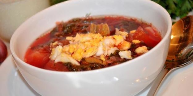 зеленый борщ по-украински