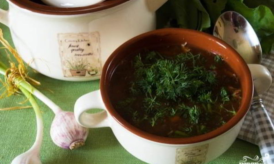 Рецепт зеленого борща со щавелем