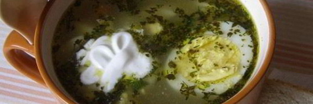 Зеленый борщ в мультиварке