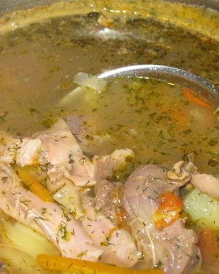 Бульон из петуха