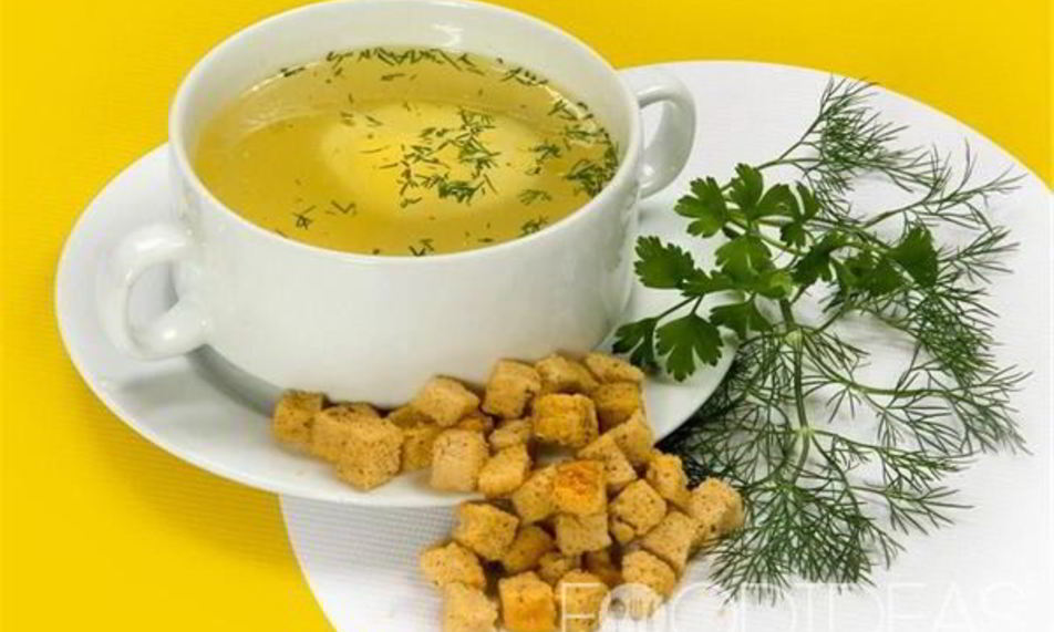Рецепт бульона с гренками