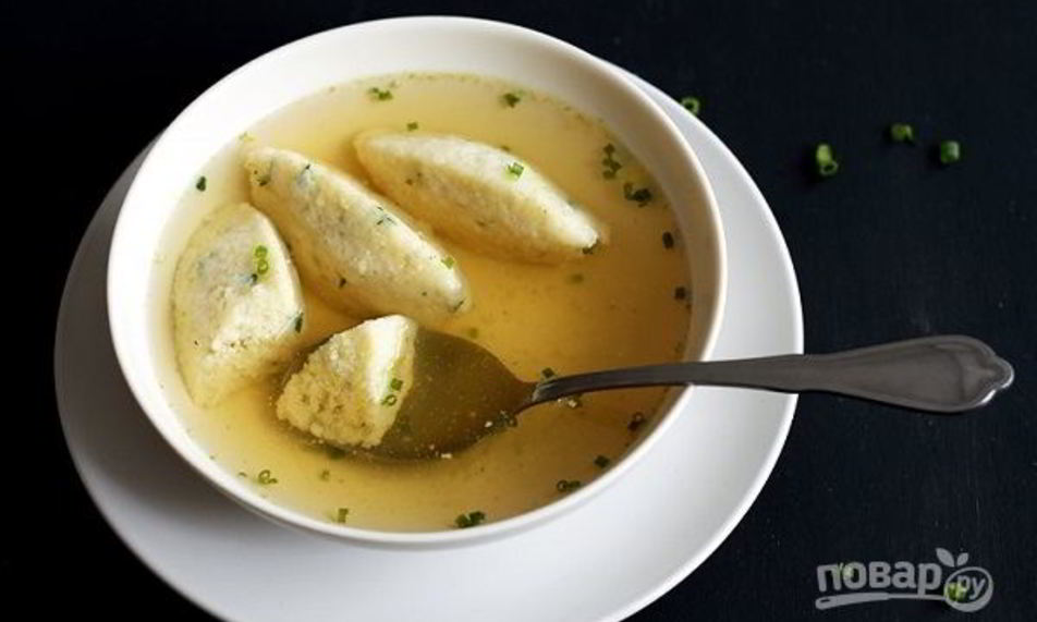 Рецепт бульона с клецками