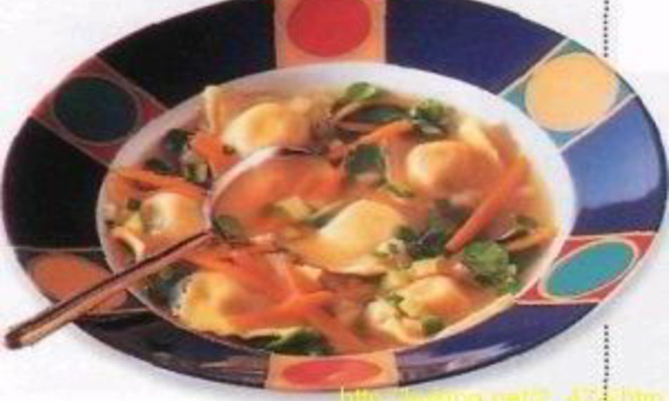 Рецепт бульона с овощами и равиоли