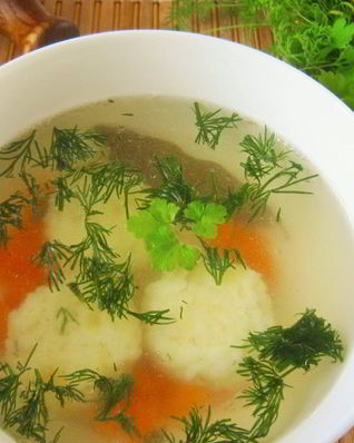 Бульон с запеченным рисом