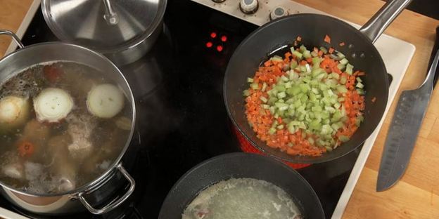 гречневый суп с потрошками на курином бульоне