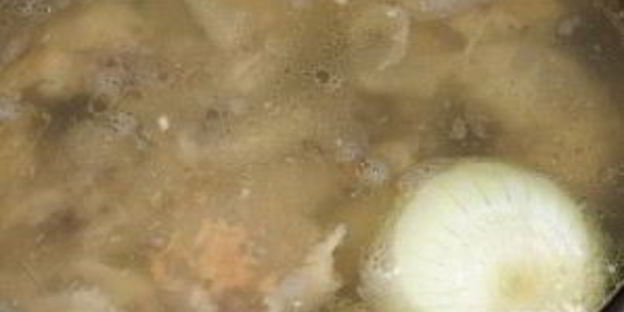 картофельный суп на курином бульоне