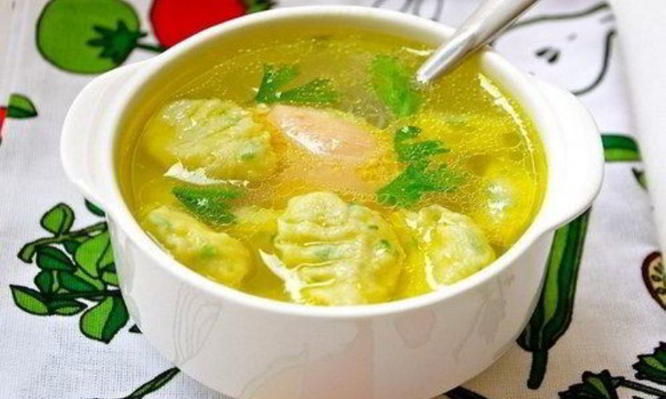 Рецепт клецек из шпината с куриным бульоном
