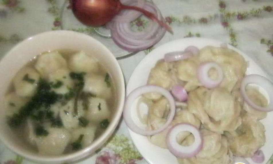 Рецепт крэплаха — домашних пельменей в бульоне