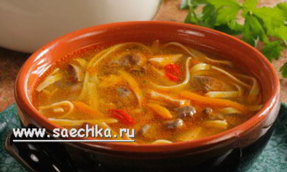 Рецепт лапши с куриной печенкой