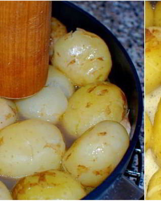 Молодая картошка на бульоне