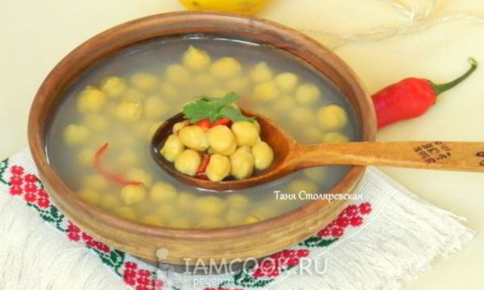 Рецепт нутового супа на курином бульоне