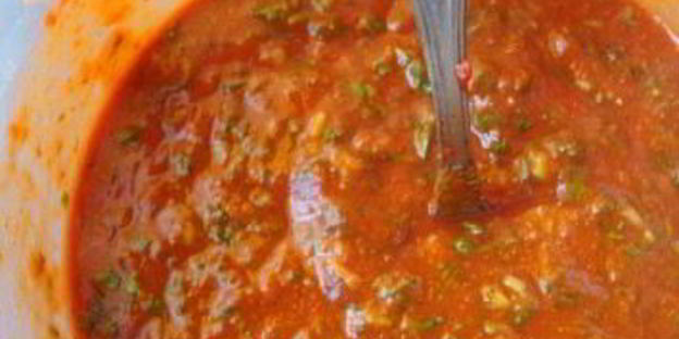 сацебели на курином бульоне