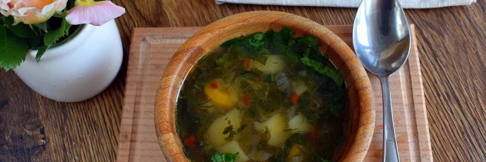Суп из щавеля на курином бульоне