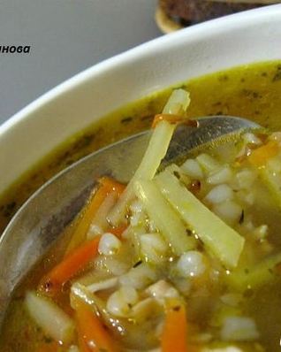 Супчик гречневый на курином бульоне