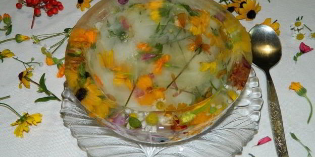 арбузный гаспачо в ледяной тарелке