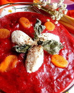 Гаспачо из ревеня и вишни