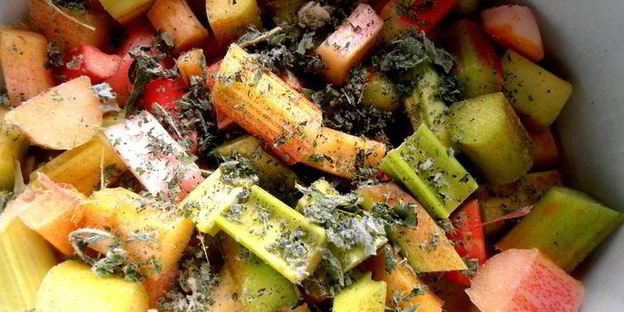 гаспачо из ревеня и вишни