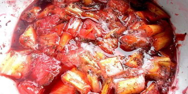 гаспачо из ревеня и вишни