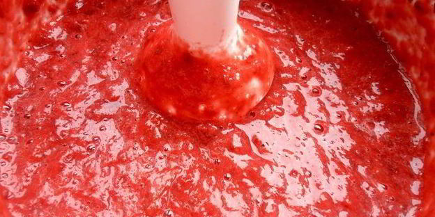 гаспачо из ревеня и вишни