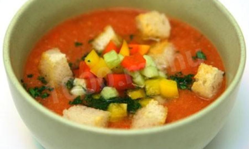 Рецепт гаспачо овощной с перцем