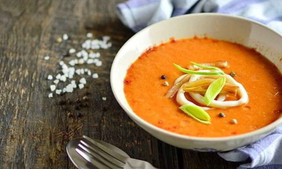 Рецепт гаспачо с кальмаром