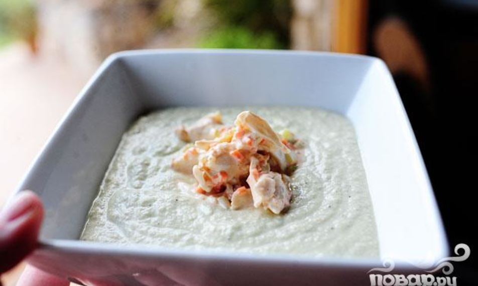 Рецепт гаспачо с крабовым салатом