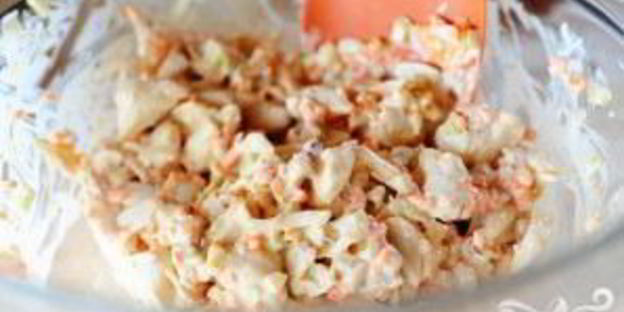 гаспачо с крабовым салатом