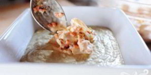 гаспачо с крабовым салатом