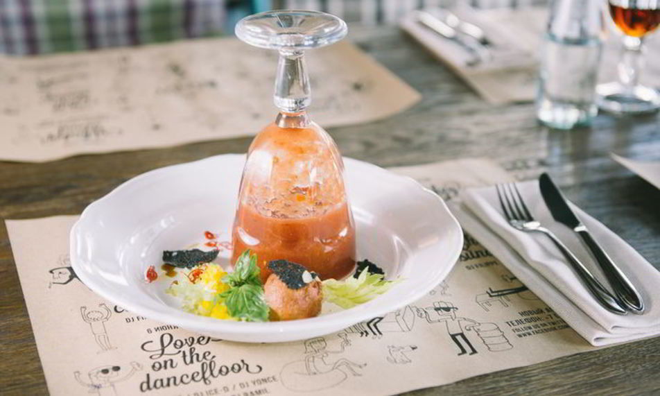 Рецепт гаспачо с сорбетом из томатов