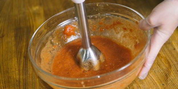 гаспачо с сорбетом из томатов